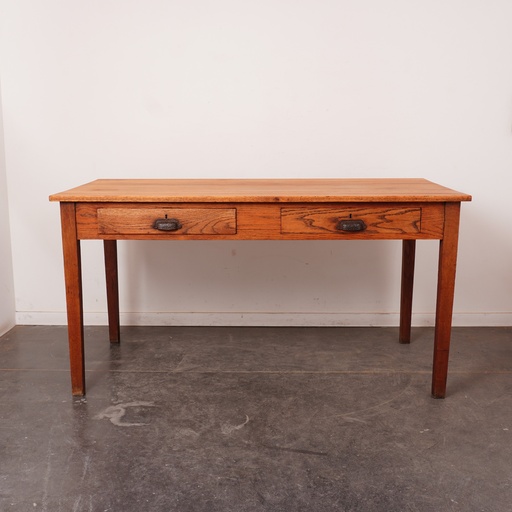 [SU2289] Table 2 tiroirs en chêne