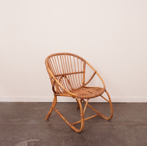 [SU2374] Fauteuil en rotin vintage