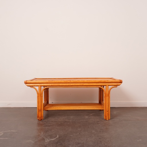[SU2418] Table basse en bambou vintage