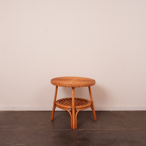 [SU2620] Table basse rotin vintage