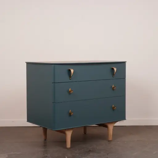 [SU2755] Commode bois peint 3T vintage
