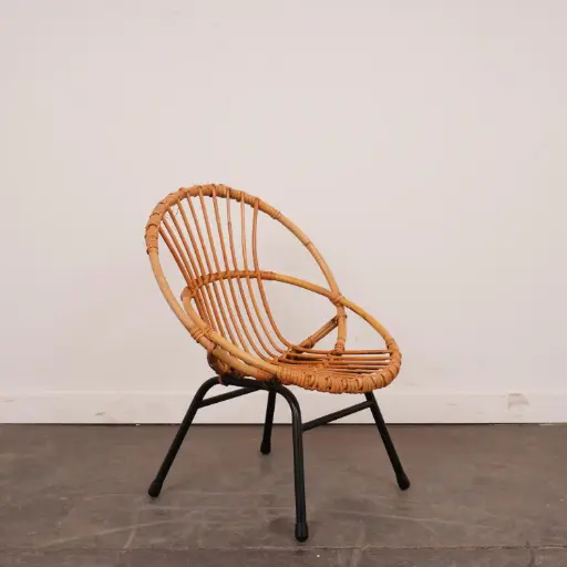 [SU2794] Fauteuil enfant coquille vintage