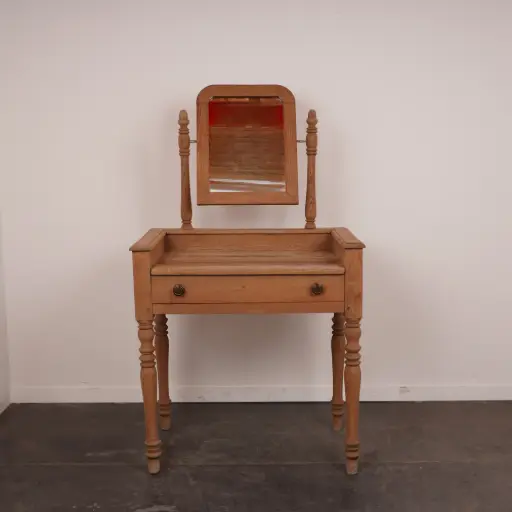 [SU2801] Meuble coiffeuse bois aérogommé