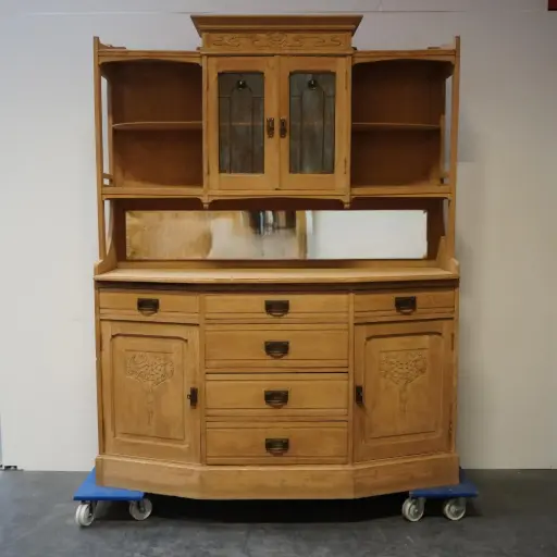 [SU2813] Meuble buffet Art Déco bois aérogommé