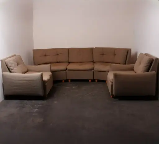 [RO2845] Salon en tissu vintage