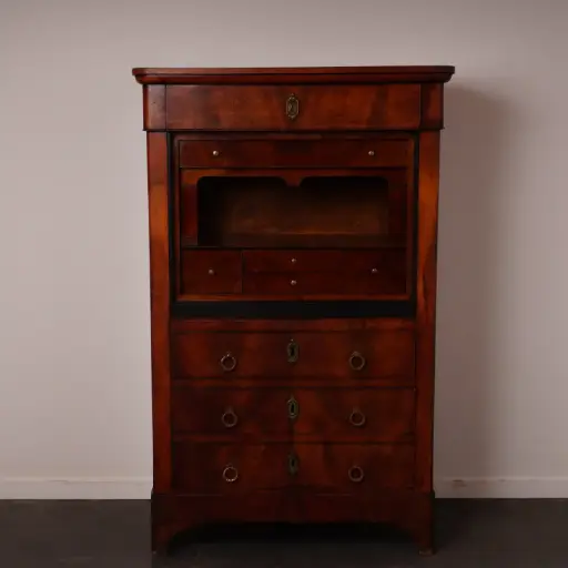 [SU2857] Meuble secrétaire en acajou