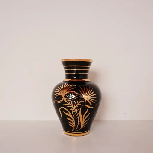 [SU2895] Vase en verre hyalite style Art Déco 