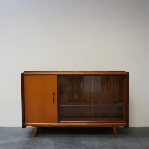 [SU2899] Meuble buffet-vitrine vintage