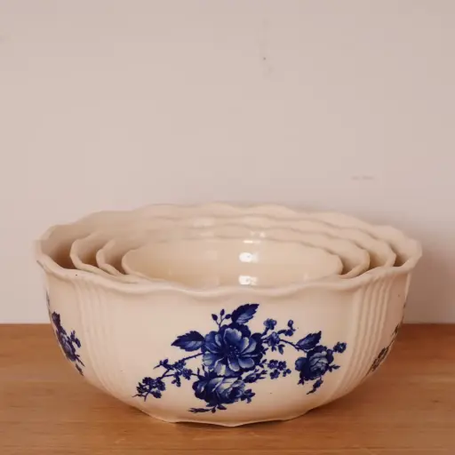 [SU2921] Plats gigognes faïence vintage