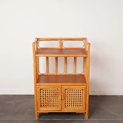 [SU2982] Meuble bas bambou vintage