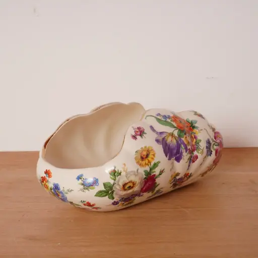 [SU3005] Vase/vide poche Boch "Fleurs de Saxe"