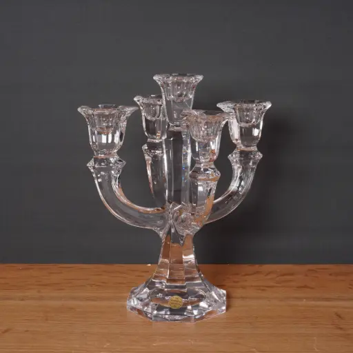 [SU3043] Bougeoir cristal de Val Saint Lambert