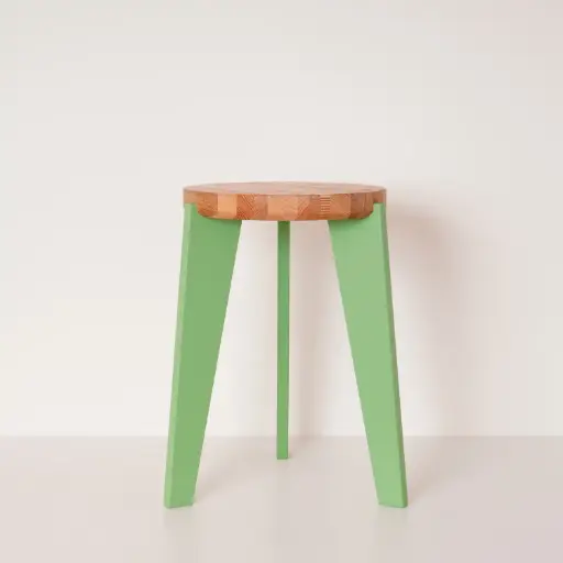 Tabouret Transition by La Fabrik Menuiserie Vert Wasabi