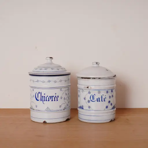 [SU3051] Set de 2 boîtes tôle émaillée