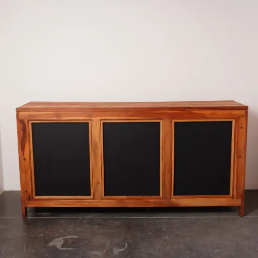 [SU3055] Meuble comptoir bois exotique 