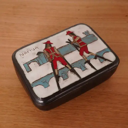 [SU3058] Boîte en céramique Odette Dijeux vintage