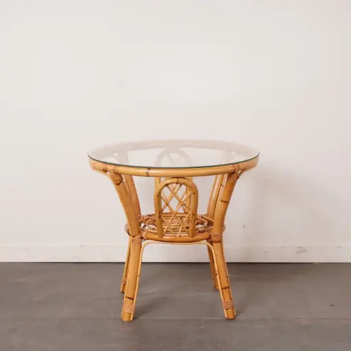 [SU3081] Table basse bambou vintage