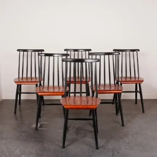 [SU3127] Série de 6 chaises "Fanett" Tapiovaara