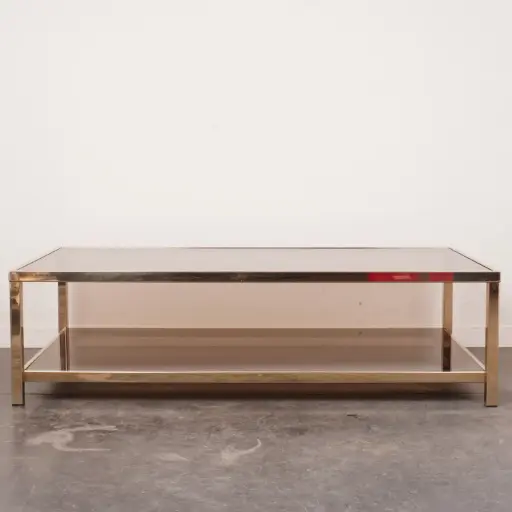 [SU3128] Table basse verre Belgo Chrom 70'