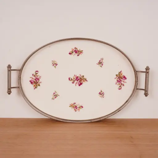 [SU3144] Plateau en faïence vintage