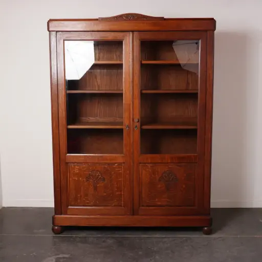 [SU3146] Meuble vitrine en chêne 