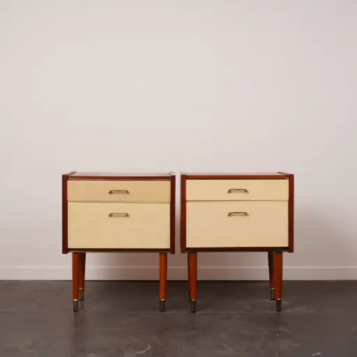 [SU3172] Paire tables de nuit vintage