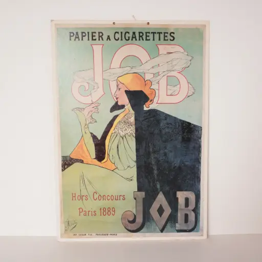 [SU3173] Affiche publicitaire JOB style Art Nouveau