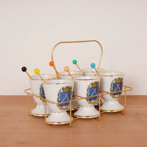 [SU3175] Panier de 6 mazagrands  "Les Décors de Paris"