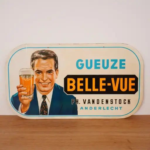 [SU3201] "Carton de comptoir" publicitaire Gueuze Belle Vue 