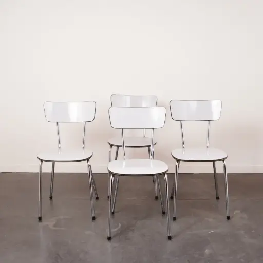 [SU3242] Série de 4 chaises formica vintage 