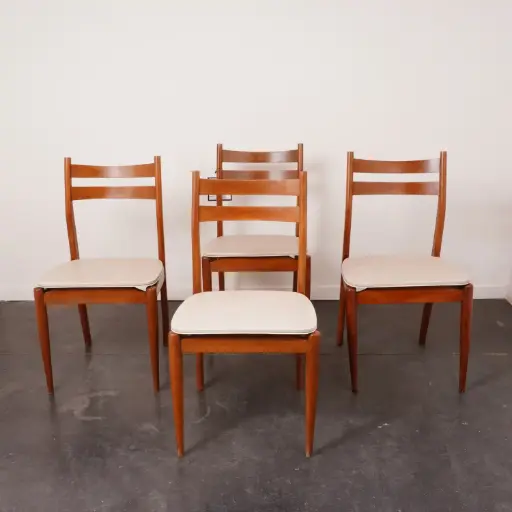 [SU3256] Série de 4 chaises teck vintage