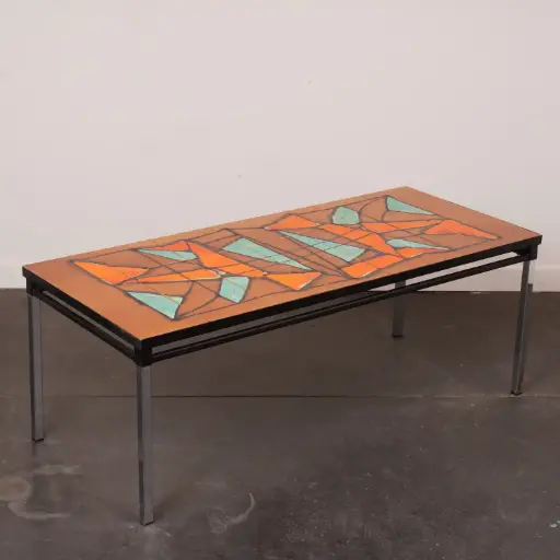 [SU3267] Table basse carreaux céramique vintage