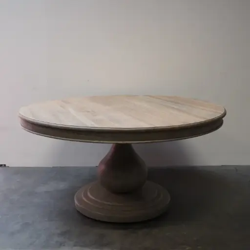 [SU3286] Table ronde en bois Calvigny de Loberon