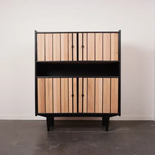 [SU3307] Meuble buffet 4 portes bois peint