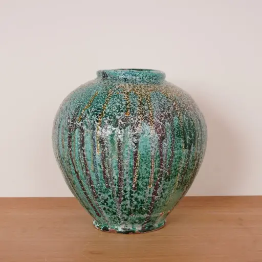 [SU3334] Vase en céramique vert émeraude 