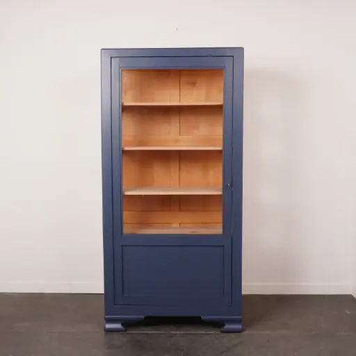 [SU3386] Meuble vitrine bois peint