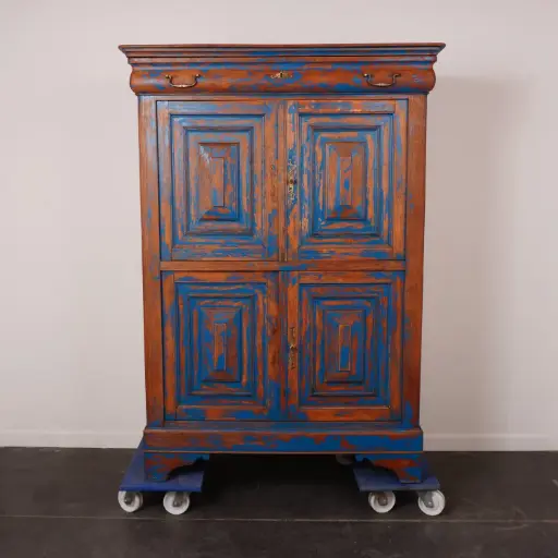 [SU3445] Meuble rustique bois peint 