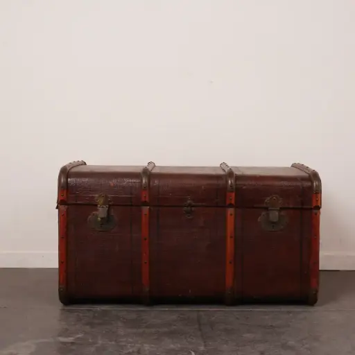 [SU3568] Malle de voyage ancienne