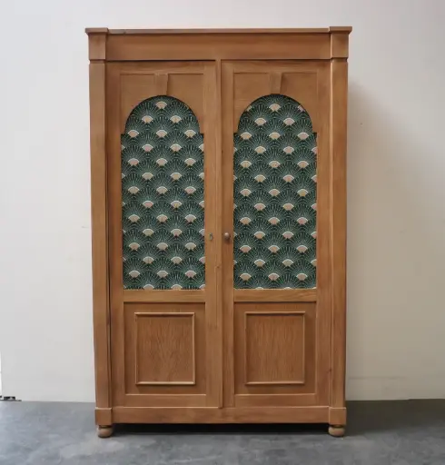 [SU3627] Armoire/étagère bois aérogommé vintage