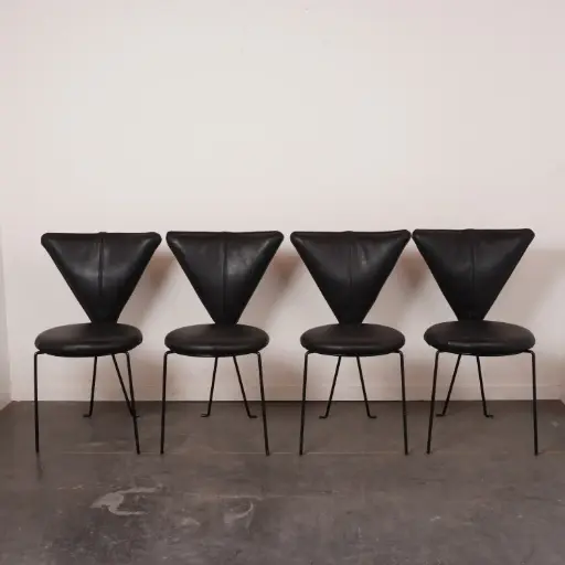 [SU3642] Série de 4 chaises Helmut Lubke & Co
