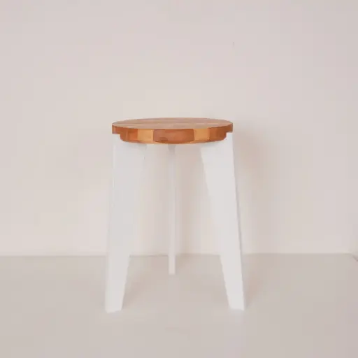 Tabouret Transition by La Fabrik Menuiserie Blanc