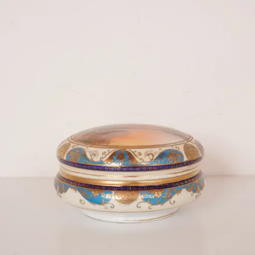 [SU3667] Boîte à bijoux en porcelaine Noritake Japon
