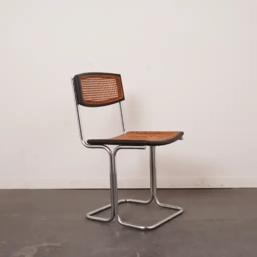 [SU3671] Chaise assise cannage vintage