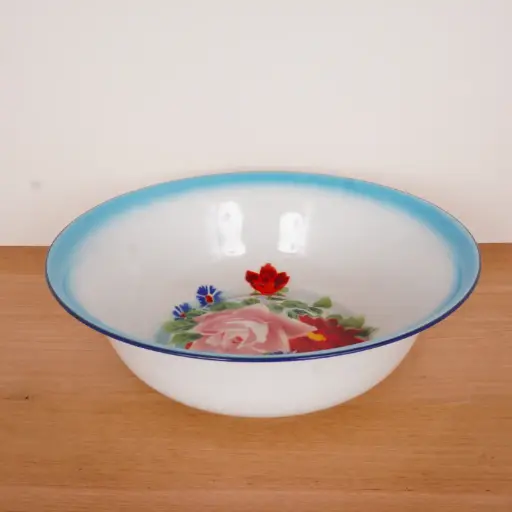[SU3699] Bassine en tôle émaillée vintage