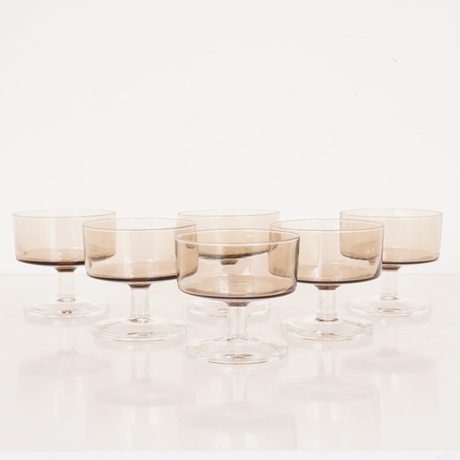 [SU0302] 6 coupes verre fumé LUMINARC